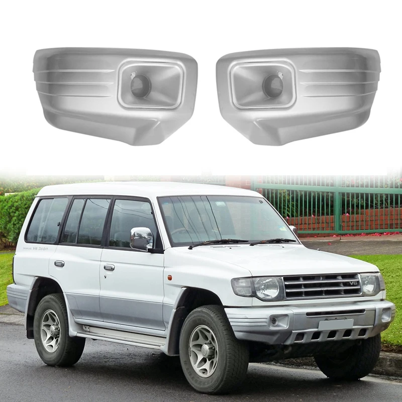 

Front Bumper Corner Kit Fog Light Cover For Mitsubishi PAJERO / MONTERO MK2 V33 1990-2000