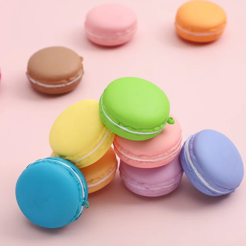 PU Elastic Bread Macarons Cake Food Model Baby Shower Decoration Photography Props Toy DIY  Photo Background Accessories 5cm