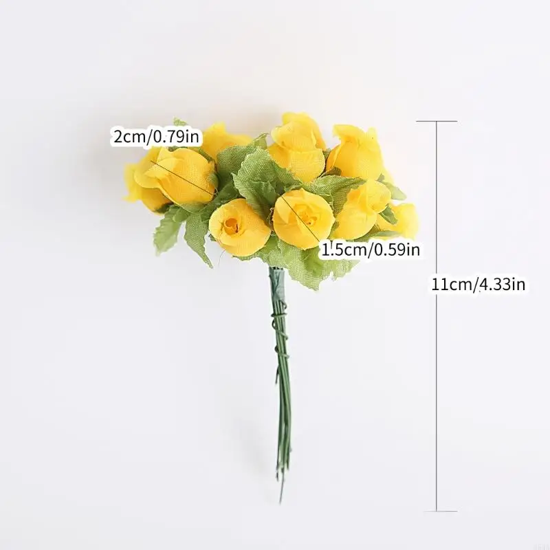 Picture 7: Realistic Multicolor Rose Bouquet Romantics Bridesmaids Flower Arrangement 964A