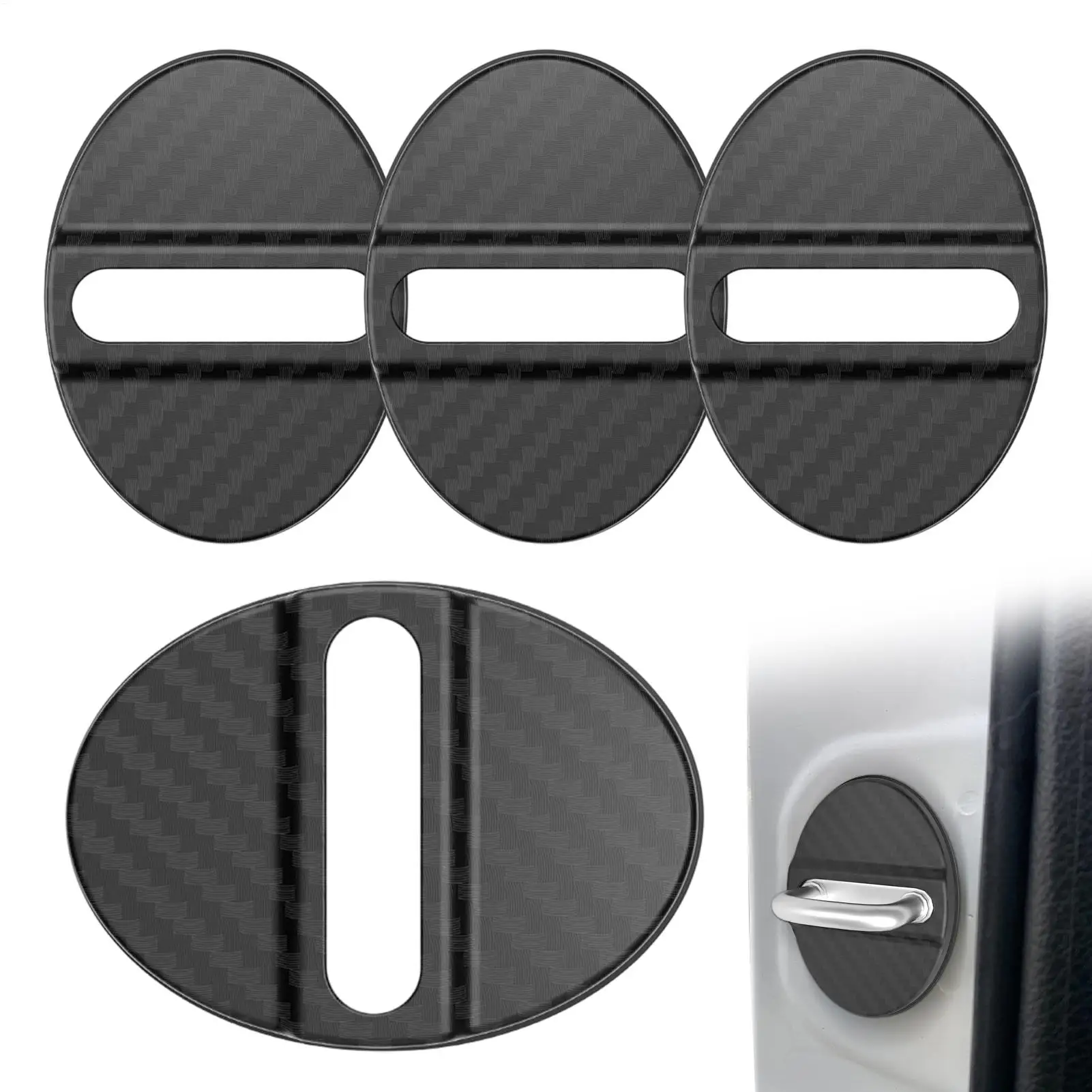 

Car Door Latch Guard Cover Shock Absorption Noise Reduction Car Door Latch Protective Pads Vehicle Protection For automobile