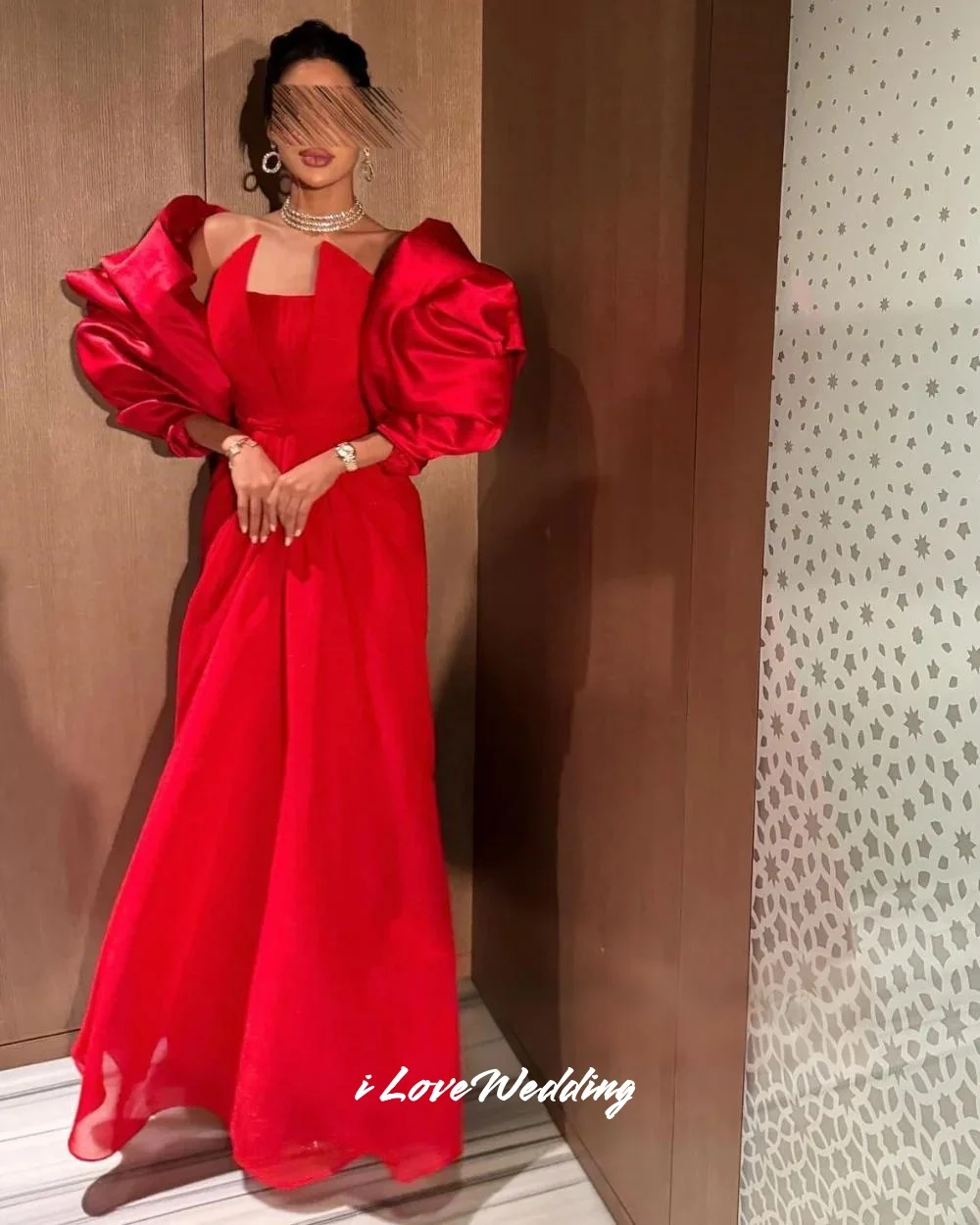 

Red V-Neck Evening Dresses 2025 Shawl Mermaid Pleat Floor-Length Dresses for Special Occasions Wedding Party Dresses Customized