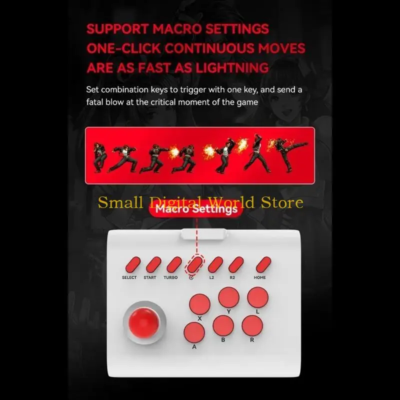 

77UB Fighting Controller для игрового джойстика Интерфейс Type-C для аркадной игровой консоли Rocker