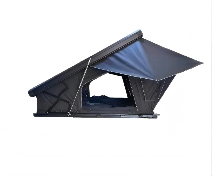 

Hinge Upgraded Aluminum Corners Double T Slots Waterproof Rooftop Tent Oxford LED Light Quick Automatic Opening One Bedroom