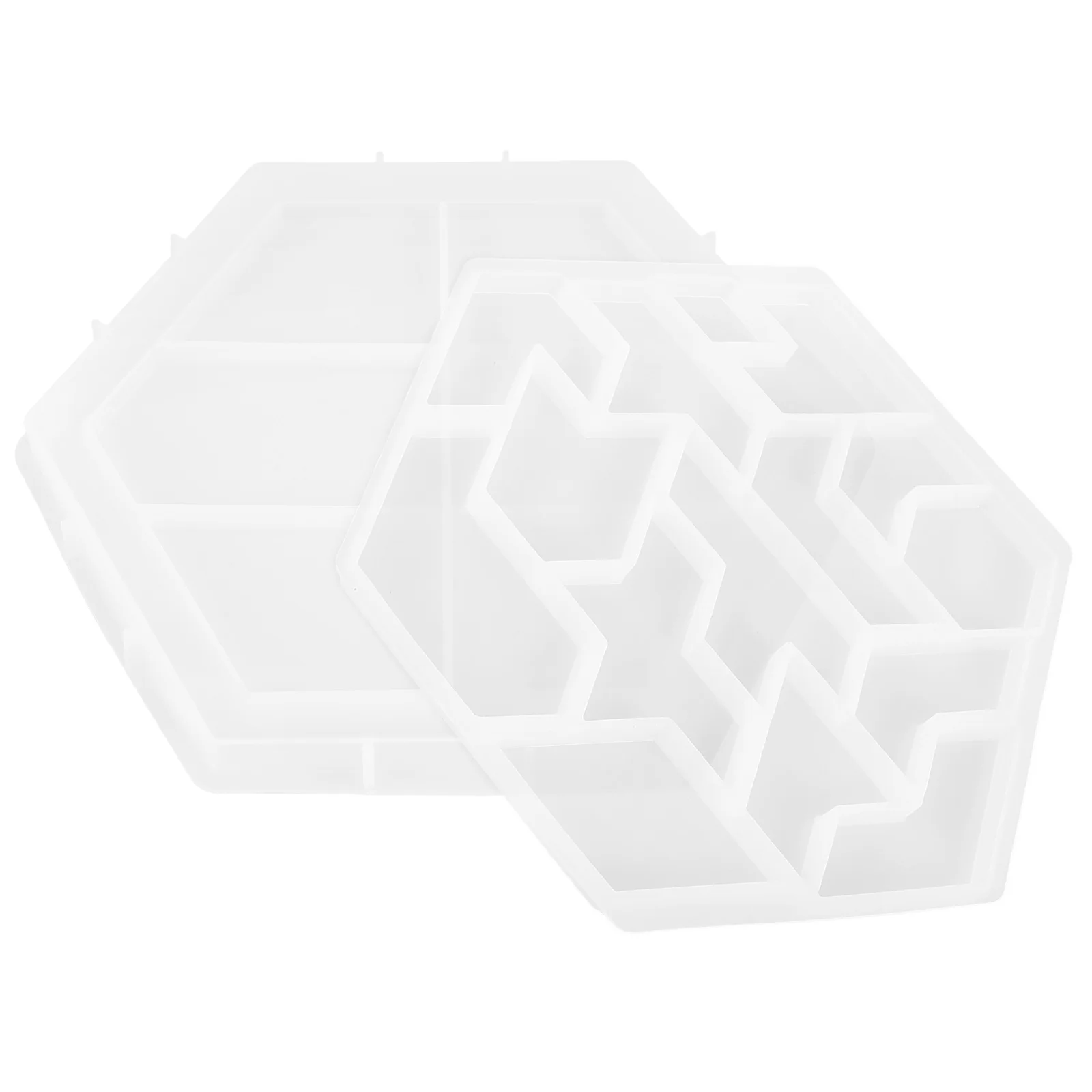 

Hexagon Tangram Puzzle DIY Resin Coaster Molds Silicone Jigsaw Mold Craft Accessories Easy Clean Home Decor Projects