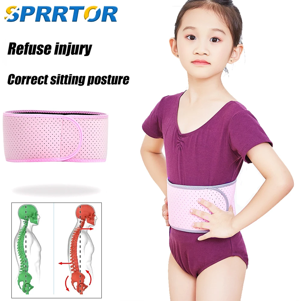 

Kids Waist Belt Brace Support - Abdominal Binder Hernia Band for Waist Back Pain Relief Dance Yoga Volleyball Basketball