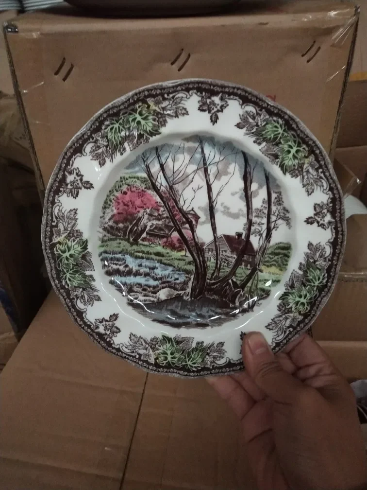 Foreign Trade Export Manor Christmas Breakfast Plate Steak Plate Dinner Dishes