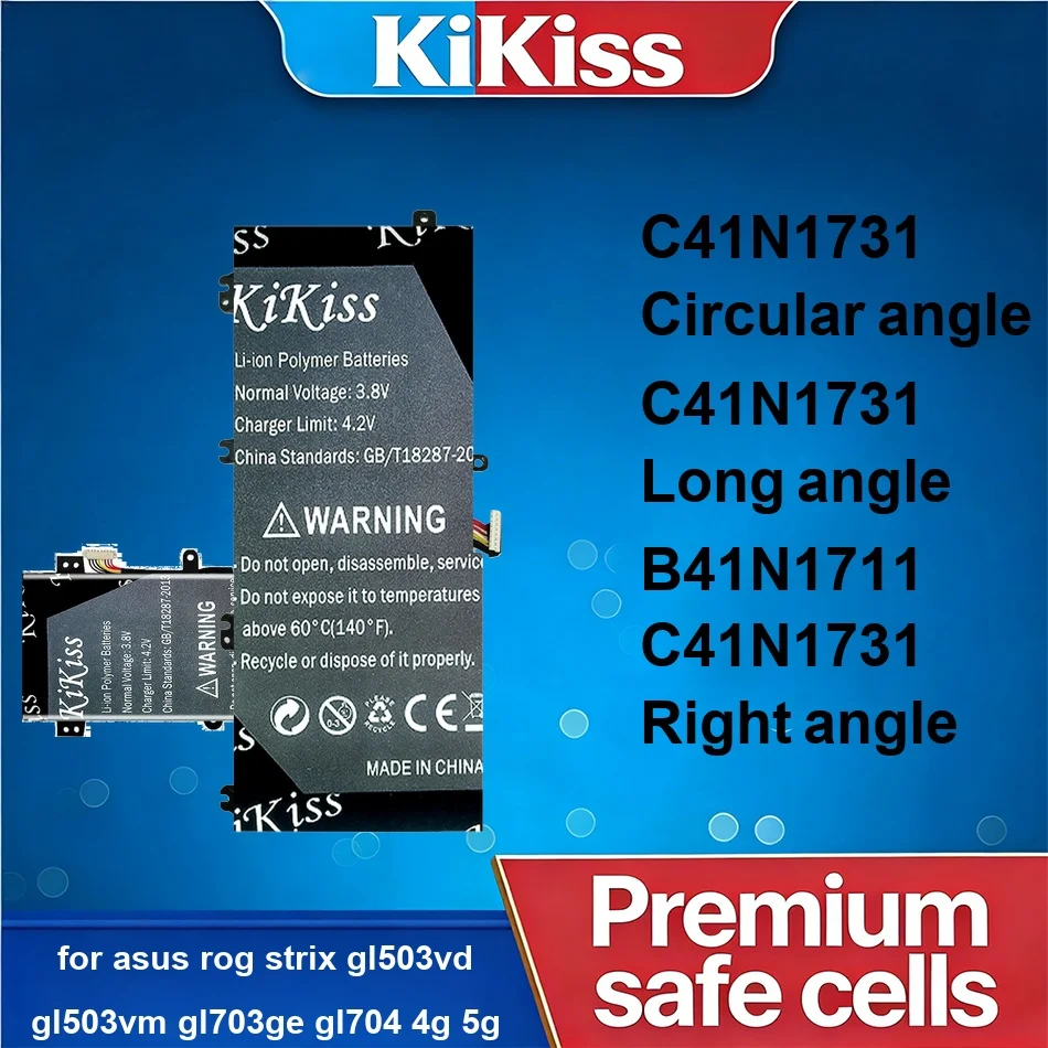 

Battery C41N1731 Right Angle C41N1731 Long Angle C41N1731 Circular Angle For Asus Rog Strix gl503vd gl503vm gl703ge GL704 4G 5G