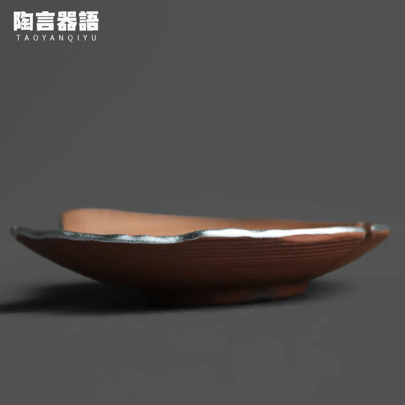 Rock mine clay debris modeling raised zisha pot tray with rattan cushion bubble teapot special base carrying tray