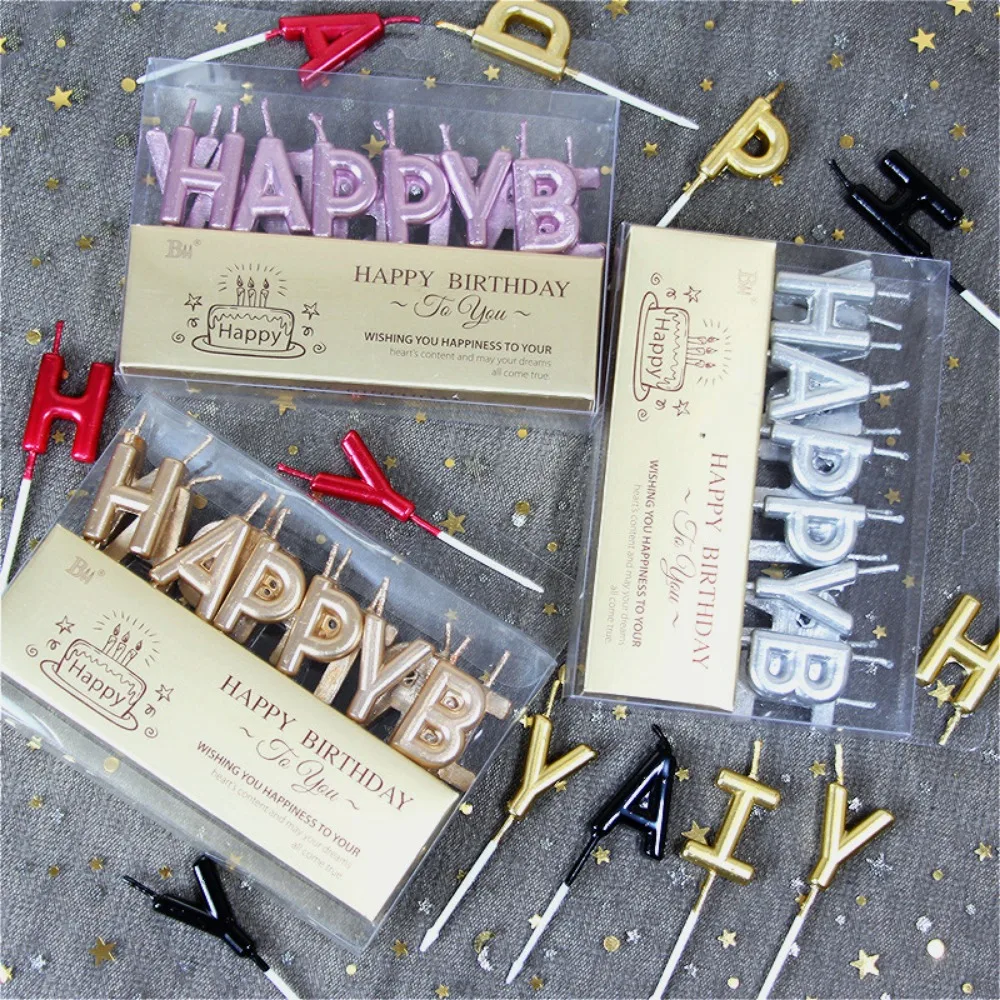 6 stücke Lange Bleistift Geburtstag Kerze Kuchen Dekorieren Lieferungen Kreative Party Bunte Kerze Kuchen Topper Set Backen Dekorationen Werkzeug – Detail 22
