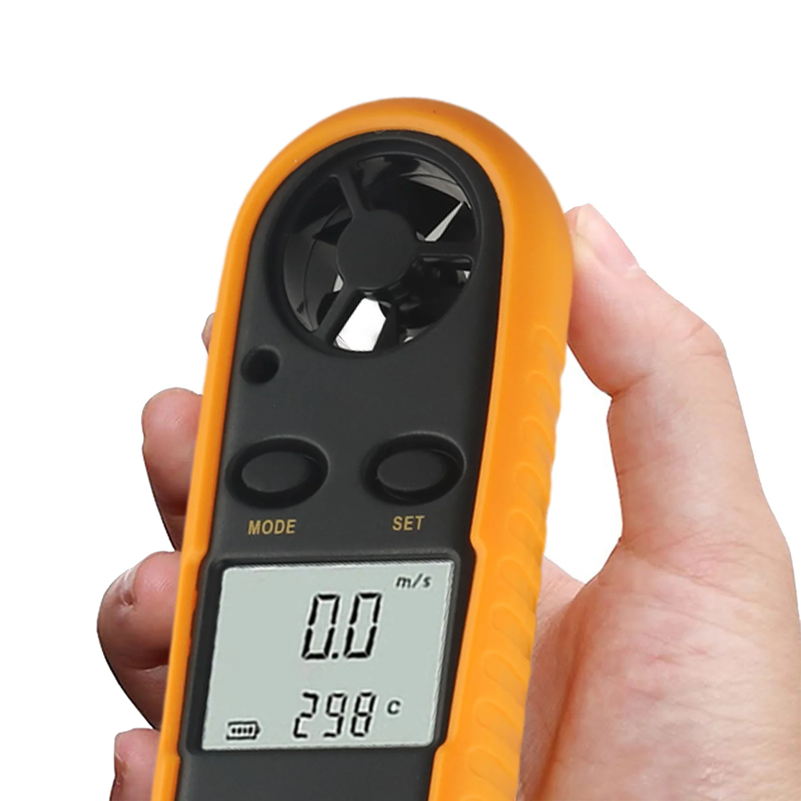Intuitive Buttons Digital Anemometer Handheld Anemometer High-precision Measurement Impact-resistant User-friendly Design