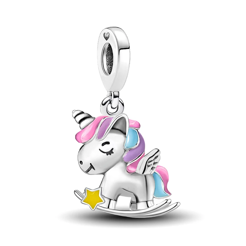 925 فضة السجق الكلب اليقطين الدب يونيكورن الحيوان سلسلة حبة صالح سوار ذاتي الصنع صنع هدية من مجوهرات عالية الجودة #6