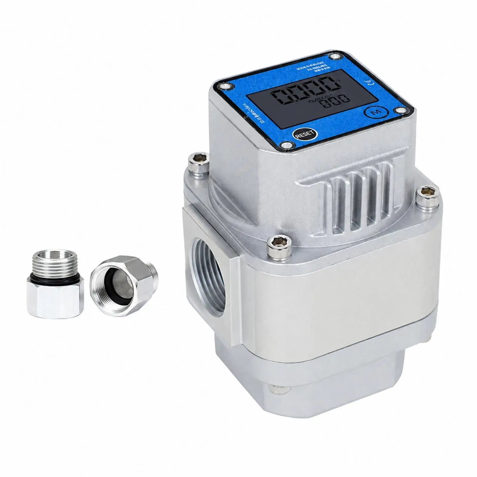 Digital Gas Flow Meter with Blue Face Display and Total Accumulation for Compressed Air Systems