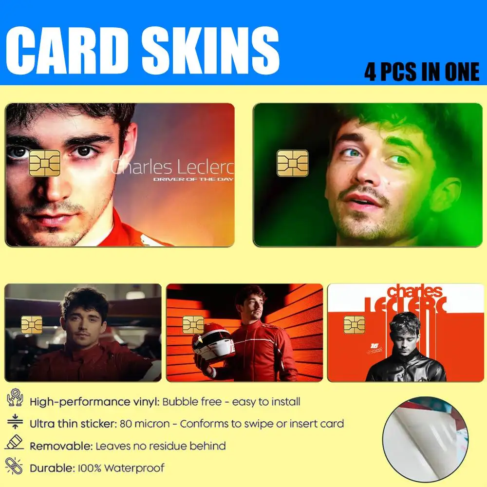 

No longer Fourth Predestinato C-Charles L-LeclercES Card Stickers for Bank Access Protective Waterproof Film Cover Sticker Gift