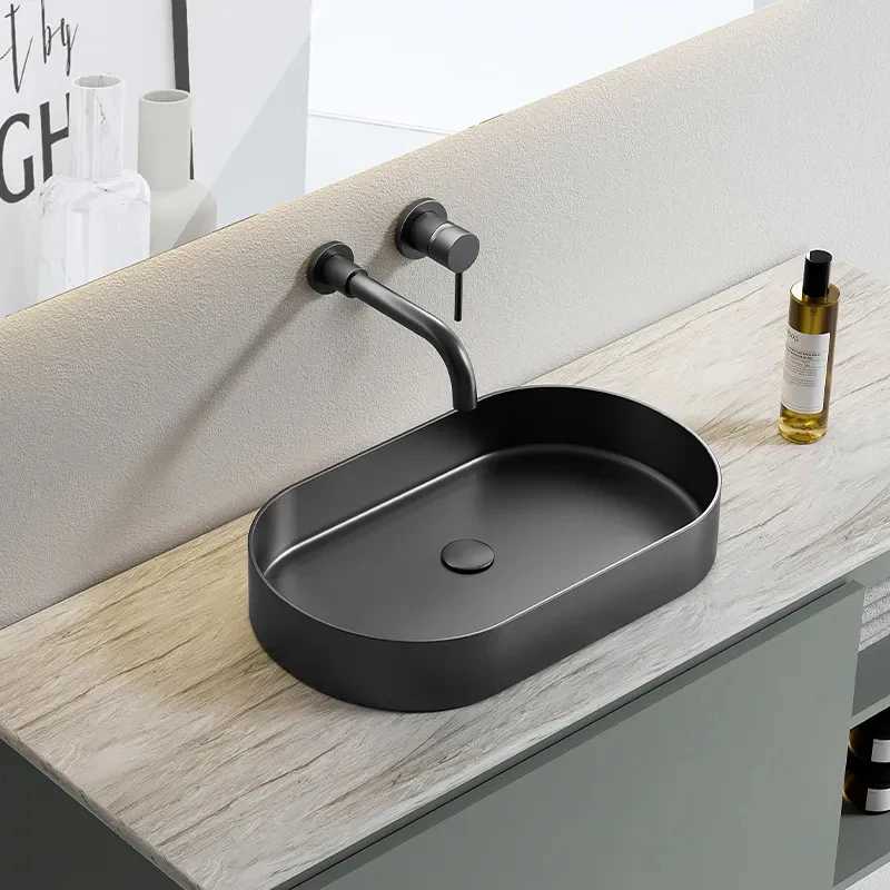 

Luxury Round Table Top Hot Colours Washbasin Art Bathroom Sink 304 Stainless Steel Wash Basin