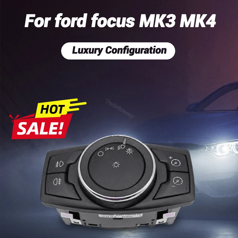 

LED car headlight switch fog light dash beam control for Ford Focus 3 MK3 2011 MK4 2012 BM5T13A024 Escort 2010 upgrade interior