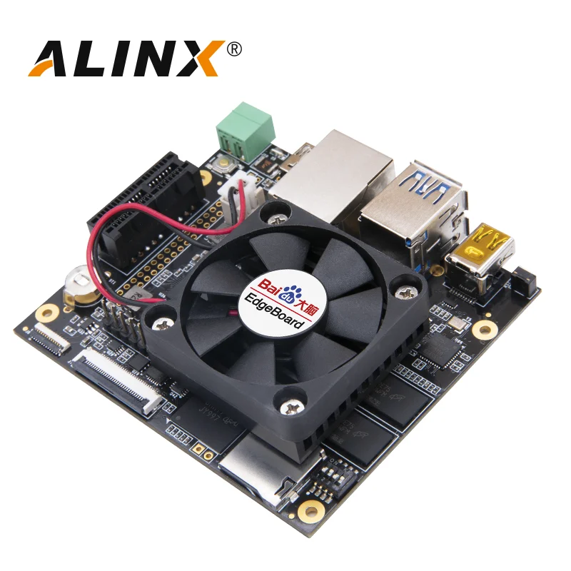 ALINX FZ3B FZ3A: Xilinx Zynq بالموجات فوق الصوتية ZU3EGMPSOC Edgeboard بطاقة الحوسبة التعلم AI