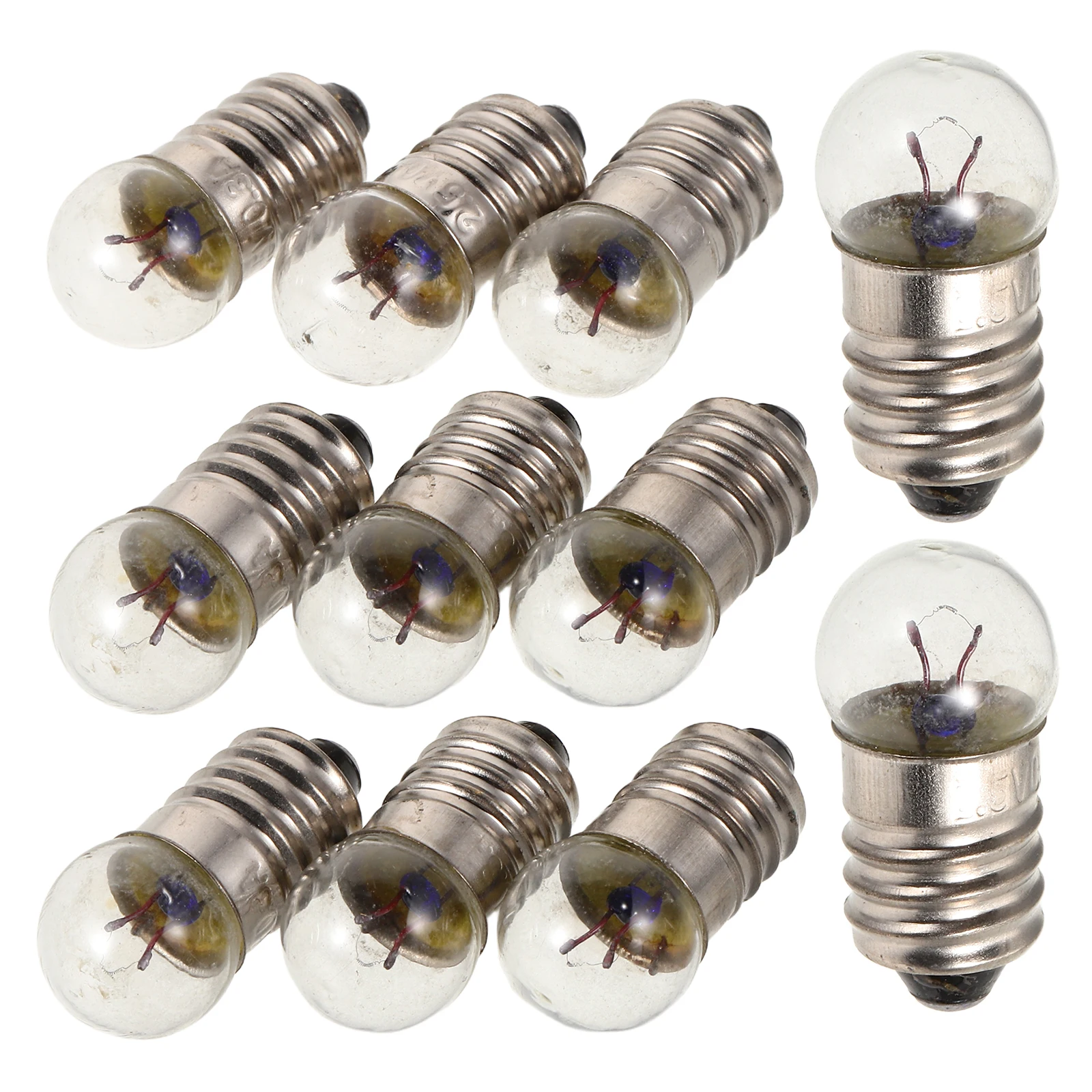

12 Pcs Light Bulb Flashlight Small Electric Beads Indicator Bulbs Mini Replacement Device Transparent for Physical Experiments