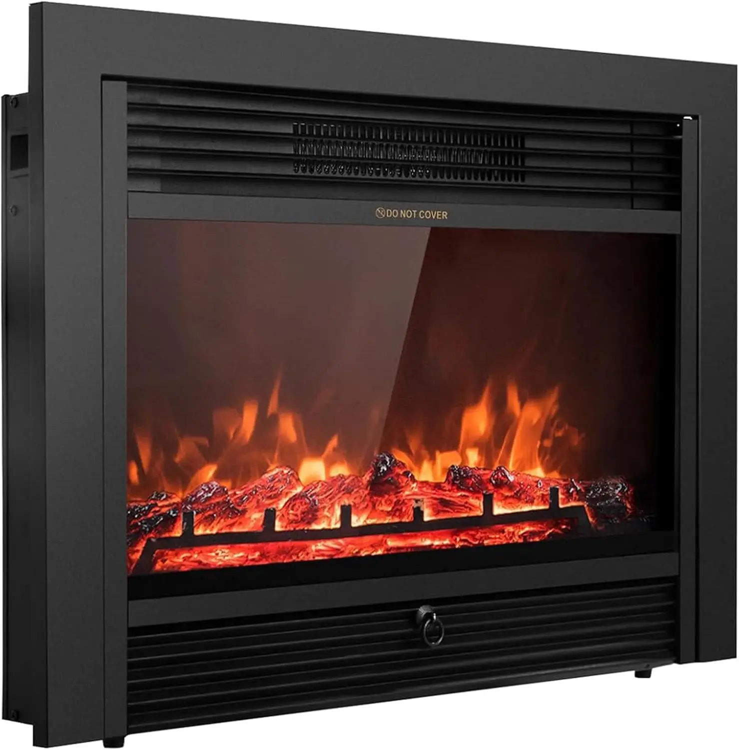 

28.5" Electric Fireplace Insert, w/ Remote Control, 3 Color Adjustable Flames- 2 Modes Heat, 8 H Timer- 5 Brightness Settings