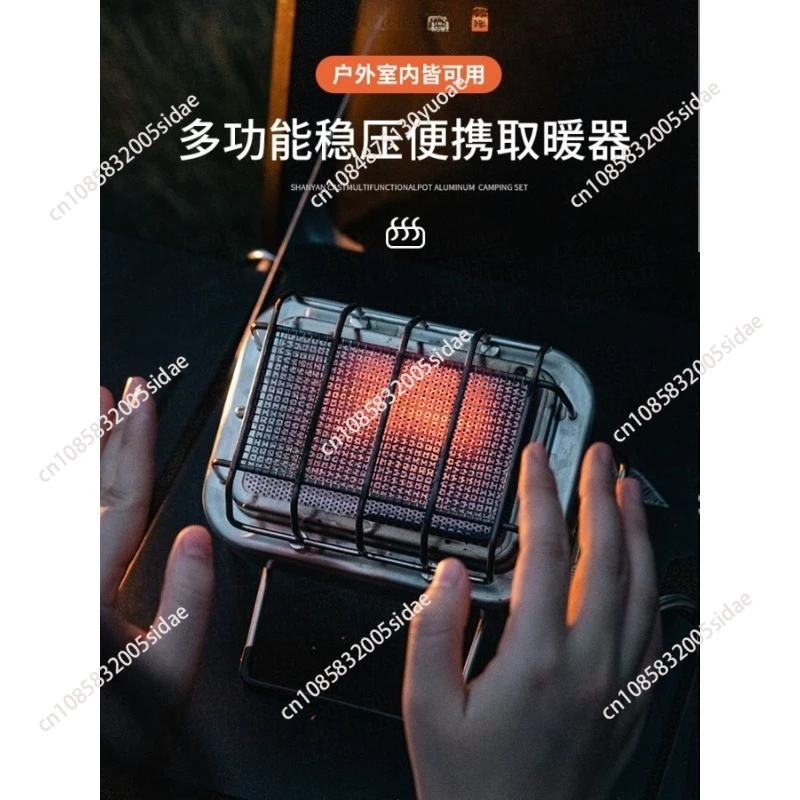 Outdoor 304 Stainless Steel Infrared Radiation Stove Multi-function Camping Gas Burner Stoves Portable Gas Heater Warmer 1800W