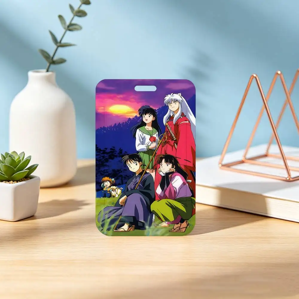 Retro I-Inuyasha Ausweishalter mit Etui für Büro, Schule, Namenskarte und Ausweise – Detail 13