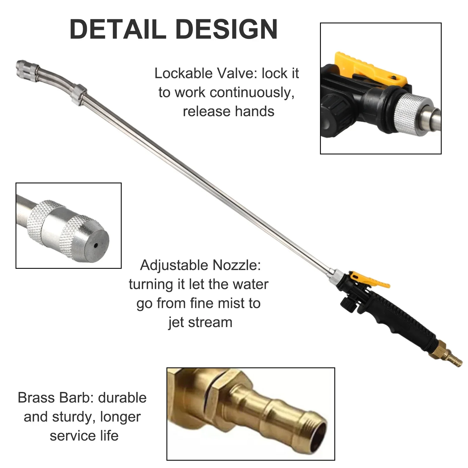 

Tape Spray Clamp Spray Accessories Spray Bar Sprayer Wand Replacement Stainless Steel Replacement High Quality