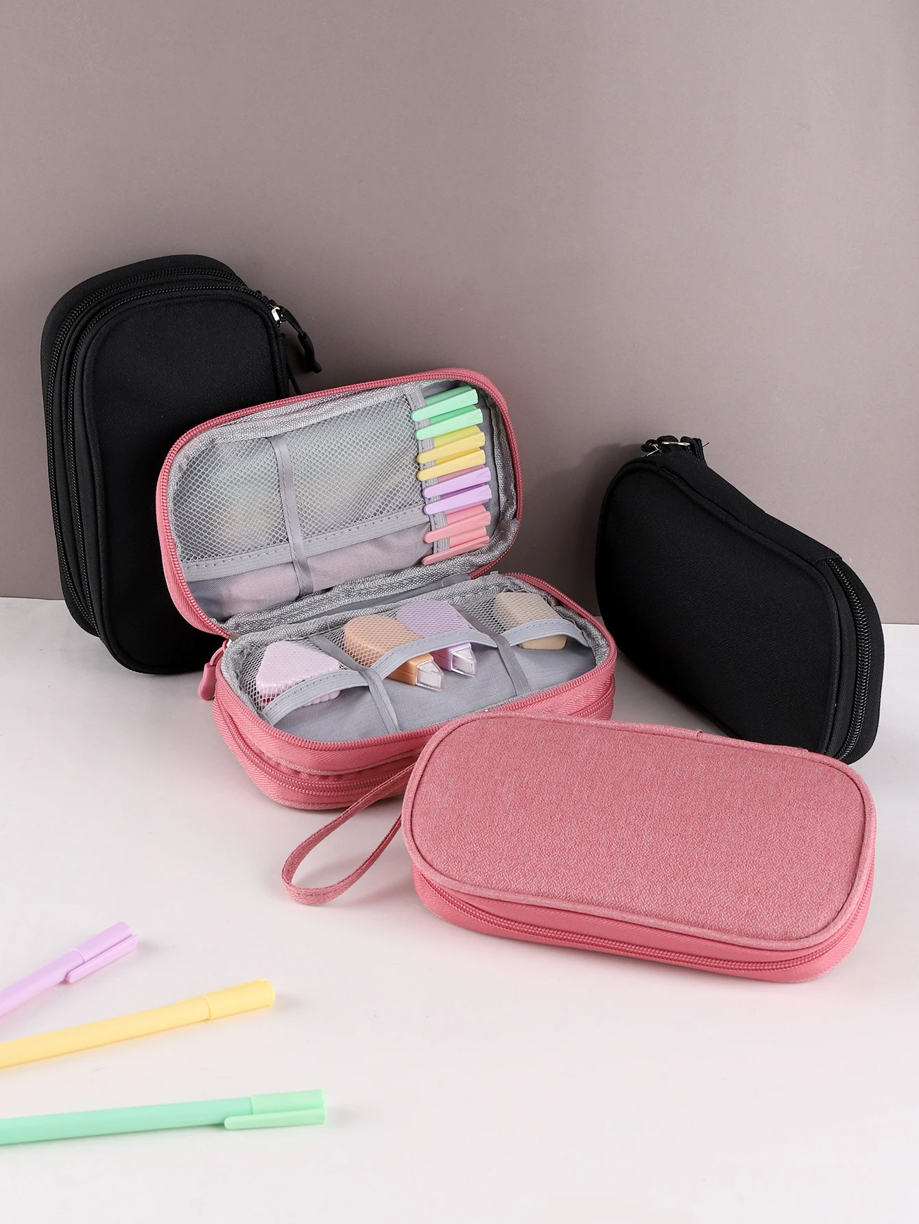 

Одинарный/двойной пенал, базовый стиль, пенал большой емкости, подарок для школы для друзей, коробка для канцелярских принадлежностей, пенал