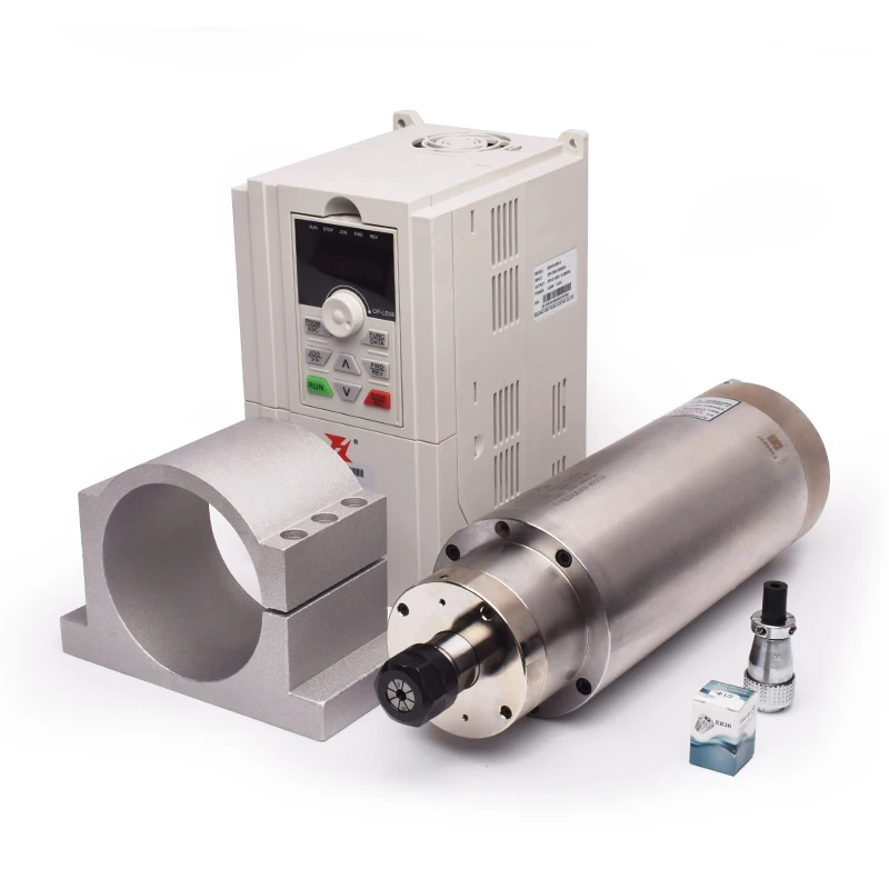 HQD GDK105-18Z/4.5kw Four Bearings Water Cooled Spindle Motor 105mm ER20 Cnc Spindle Water Cooled Spindle Motor