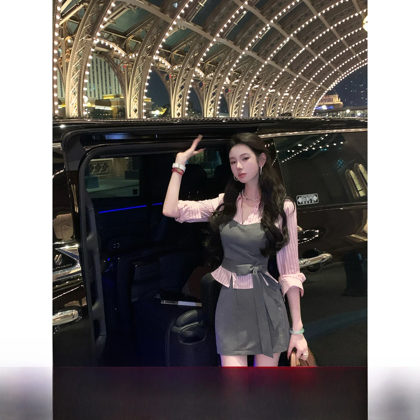 

Женская повседневная хлопковая рубашка Sy Bird's Secret с длинным рукавом, в полоску, с воротником, с поясом на талии и цветовыми блоками