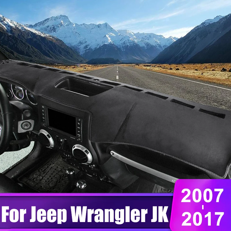 

For Jeep Wrangler JK 2007 2008 2009 2010 2011 2012 2013 2014 2015 2016 2017 Car Dashboard Cover Sun Shade Mat Pad Accessories