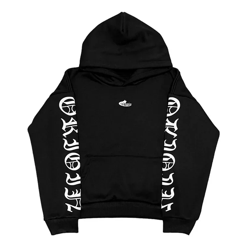 2025 Trendy Brand Letter Jacket Men Y2k High Street Fashion Two piece Hoodie Harajuku Retro Oversized Sweatshirt Women