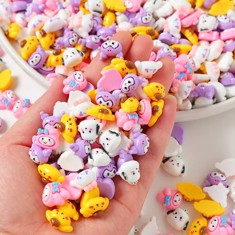 

Miniso мультфильм животное смешанный DIY кремовая резинка смола чехол для мобильного телефона Guka материал ручной работы заколка для волос трехмерные аксессуары