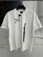 25ss Saint 2Pac Printed T-Shirt Men Women HipHop Streetwear Oversized O-Neck Cotton Tee VT9124