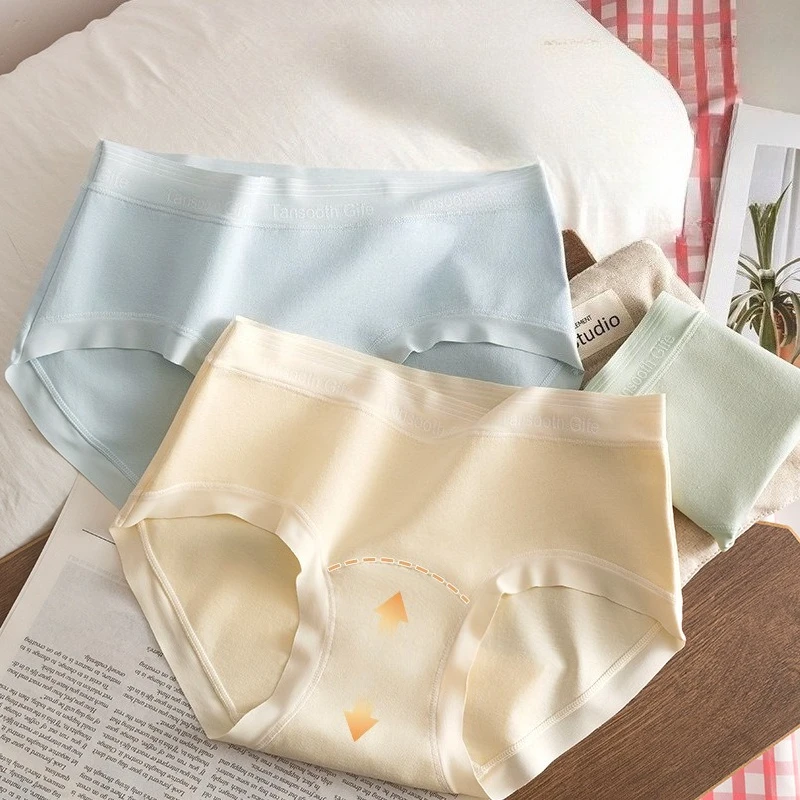 

Seamless Comfort Briefs Mid-Rise Women Panties 10A Antibacterial Cotton Crotch Underwears Sexy Lingerie Girls Ladies Underpants