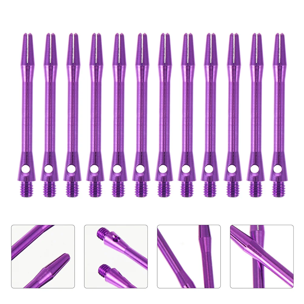 12 stuks vliegaccessoires aluminium assen slijtvast stevig lichtgewicht draagbaar voor stalen punt spelbenodigdheden buiten