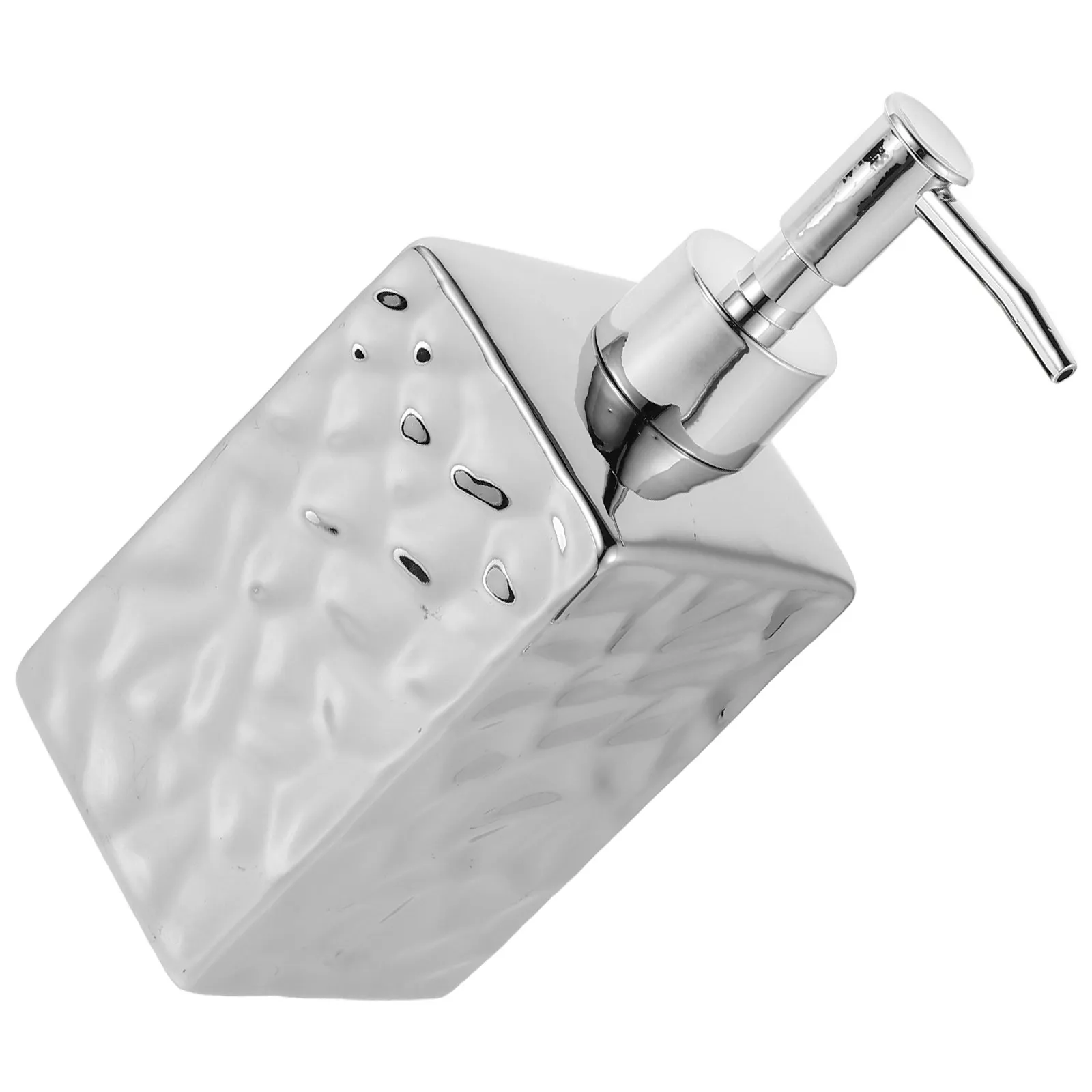 

Square Soap Dispenser 380ml Refillable Bathroom Pump Bottle Metal Lotion Shampoo Conditioner Container Hand Soap Dispenser