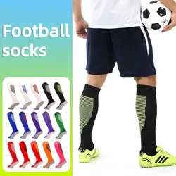 Striped Sports Soccer Sock Adult Kids Breathable Football Club Knee High Training Running Long Stocking Towel Bottom Sock Unisex