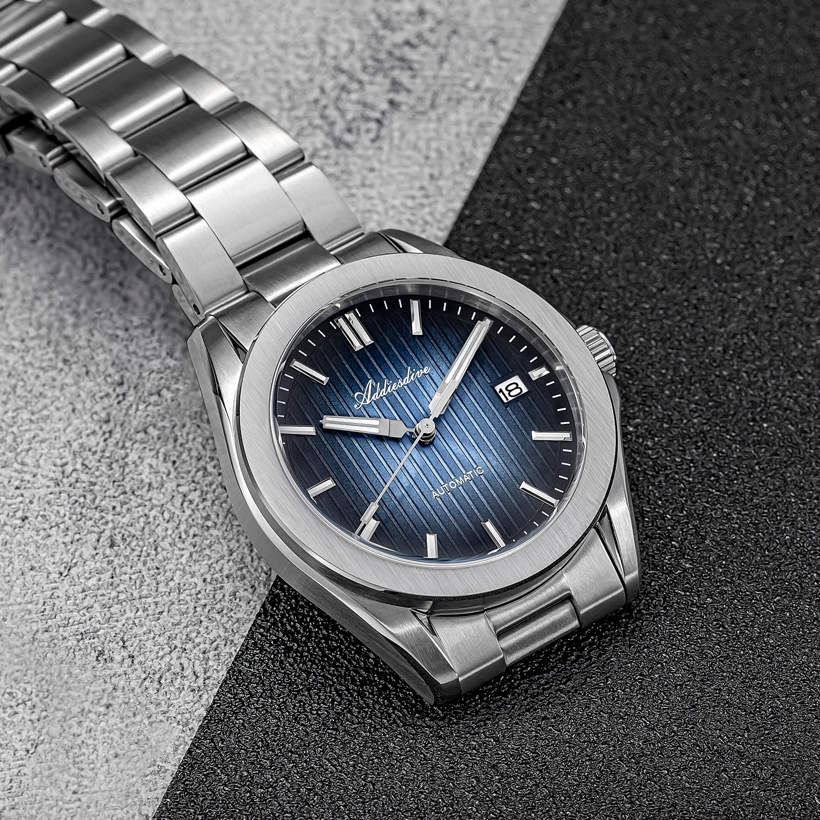 

ADDIESDIVE New Men Automatic Watch Sapphire Green/Blue/ Black Gradient Dial Mechanical Diving Watches Luxury AD2080 reloj hombre
