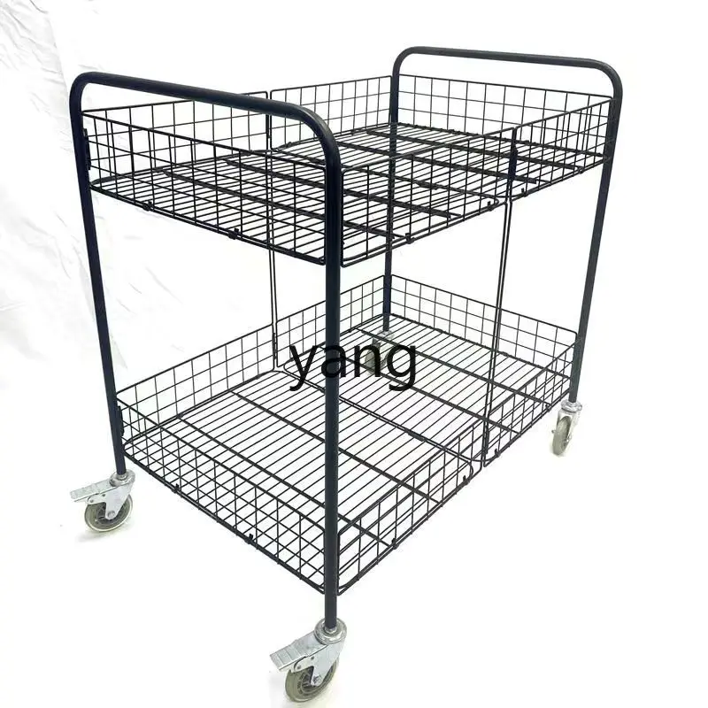 

lmm Armrest Promotion Floating Shelf Movable Folding Stall Cart with Wheels Detachable