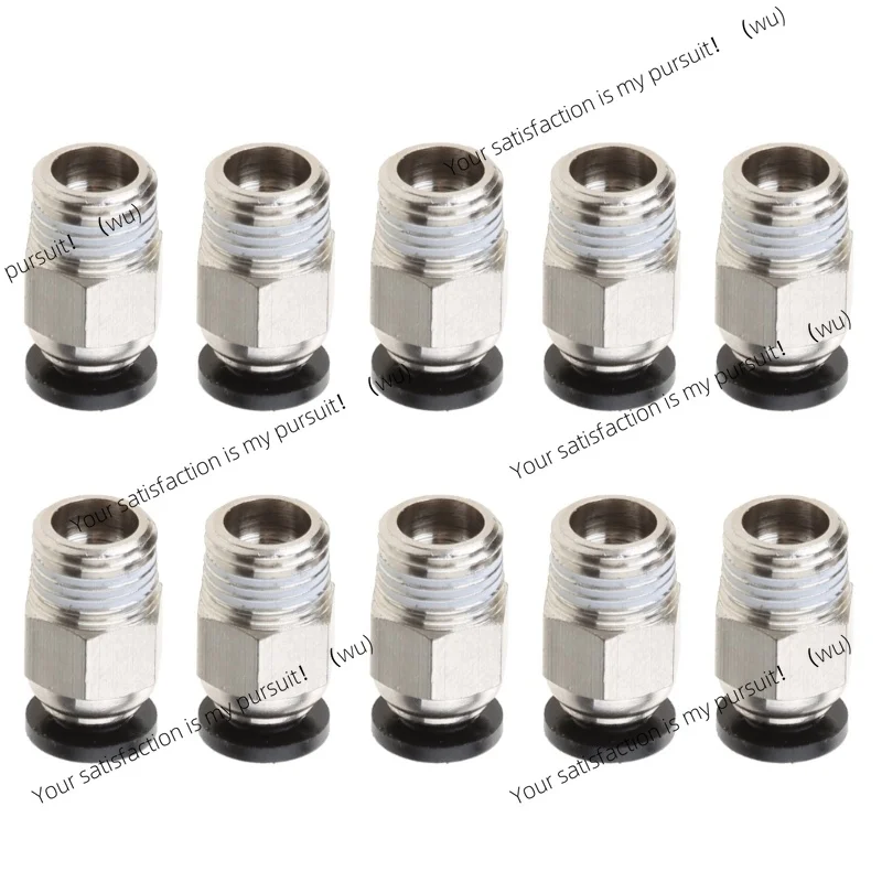 PC4-M10 Male Straight Pneumatic PTFE Tube Push In Quick Fitting Connector
