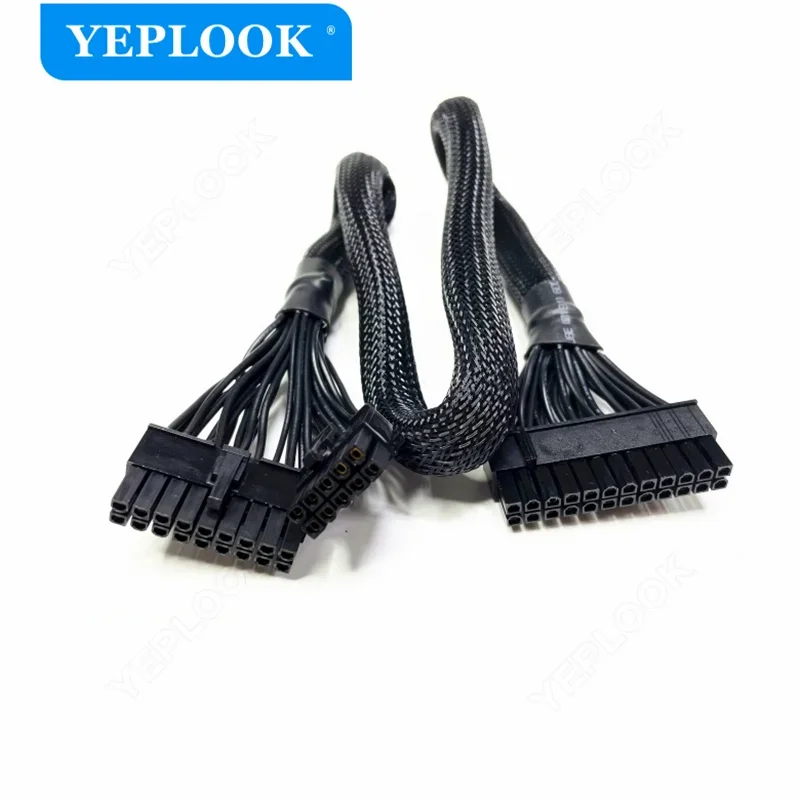 

10+18Pin to 24Pin ATX Main Power Cable for Cooler Master V550 V650 V750 V850 V1000 Modular Power Supply, Sleeved Net 18AWG 60 CM