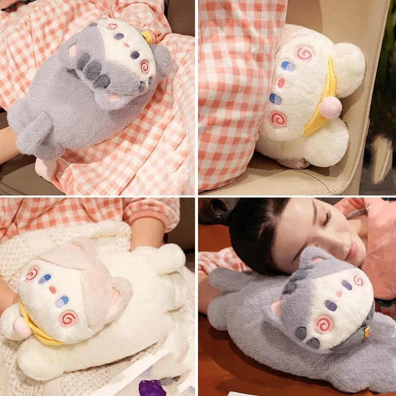 Cartoon Cute Hug Cat Hot Water Bag Detachable Hot Water Bag Cover Reusable Multi Functional Warm Hand Hot Water Bag Cover