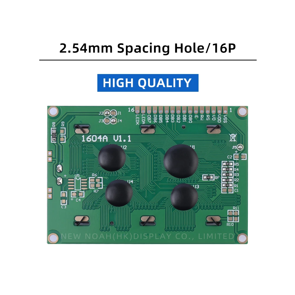Filme cinza cirílico letras azuis 1604a módulo lcd de caracteres tensão 5v 3.3v opcional 3.6 polegadas módulo multilíngue st7066u