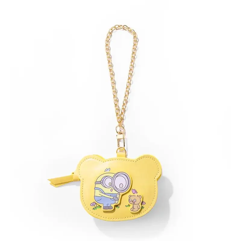 Sac de téléphone de sauna Anime Minions pour hommes et femmes, dessin animé mignon, lanière papillon portable, porte-monnaie à la mode, cadeau universel, 11,5x8,5 cm