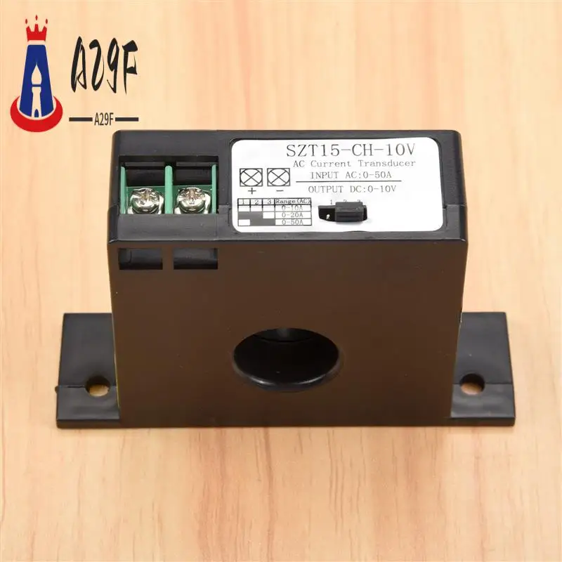 A29F-SZT15-CH-10V AC Current Transmitter Current Mutual Inductor AC 0-50A To DC 0-10V