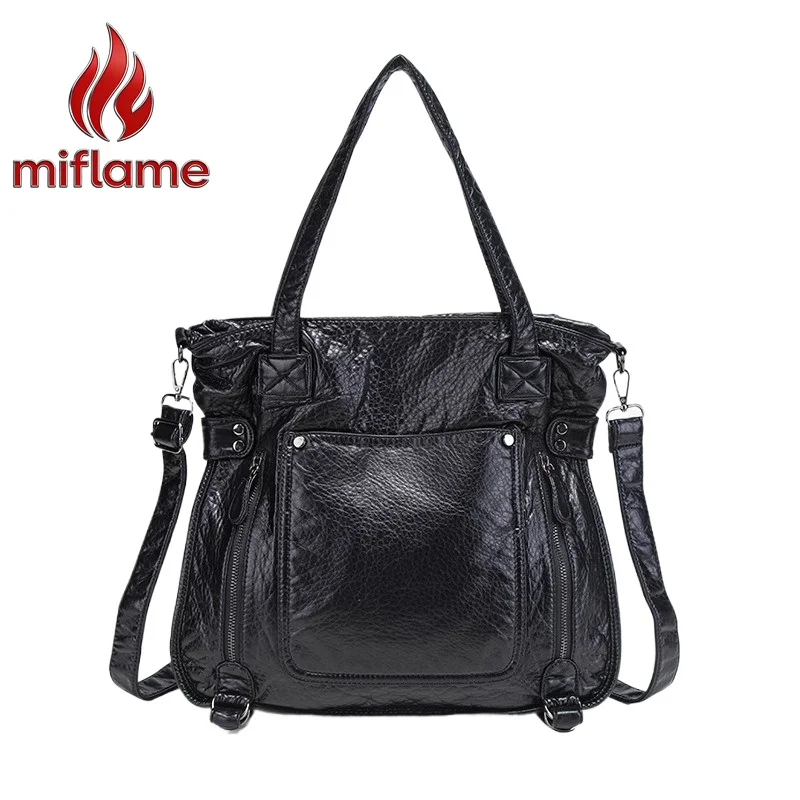 

Women Tote Bag Work Shoulder Bag Handbag Office Commute Large Capacity Durable Washed PU Leather