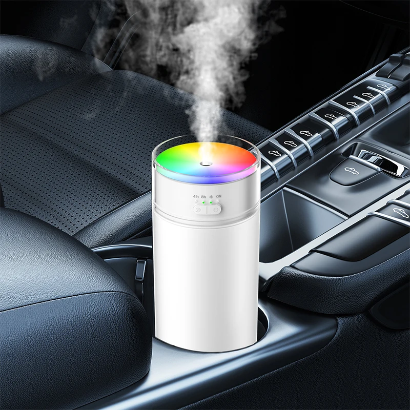 

Portable Seven Color LED Lights Usb Battery Mist Air Humidifier Car Office Home 500ml Misting Humidifier