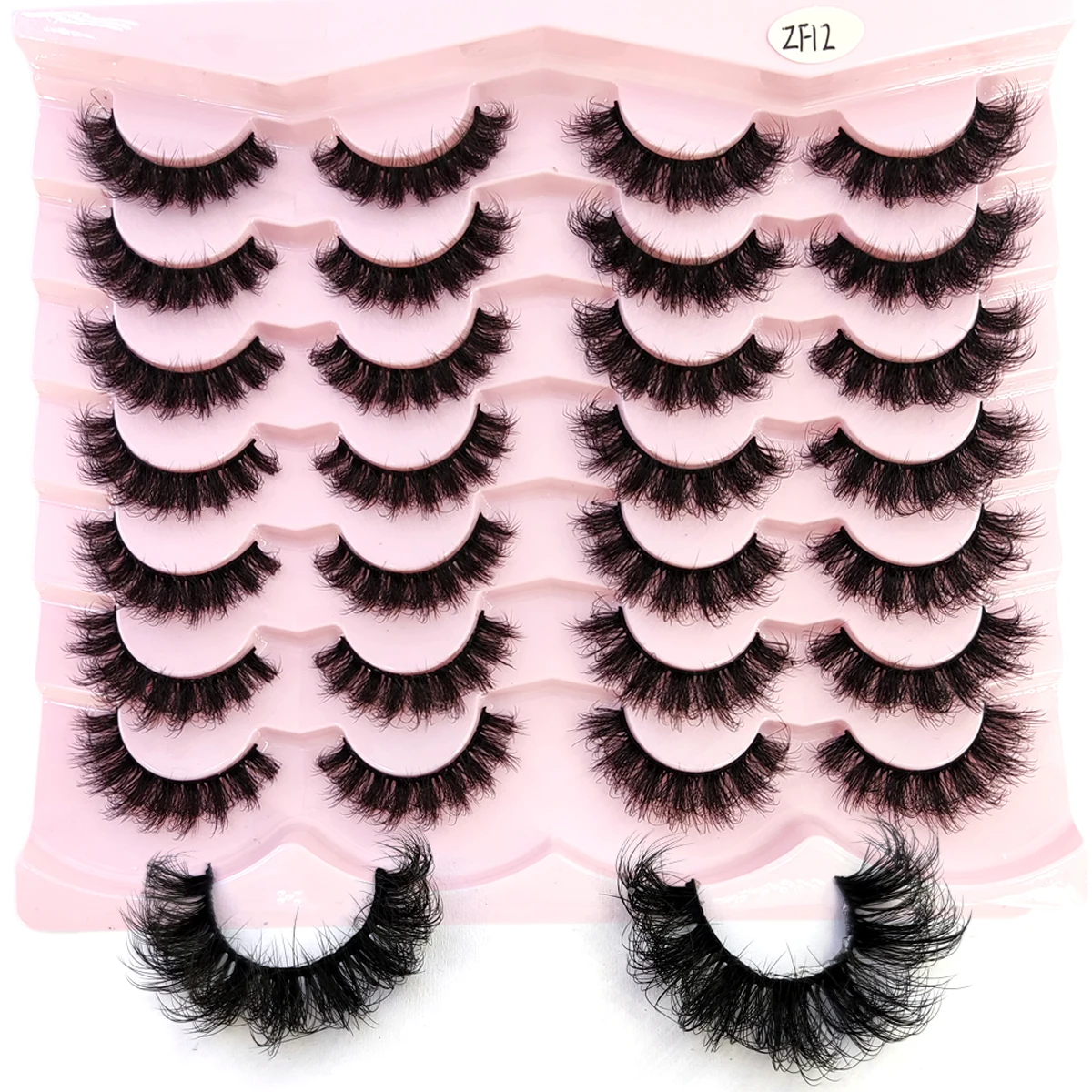 14 pairs of artificial mink eyelashes soft and fluffy false eyelashes dramatic and messy mink eyelashes cat eye eyelashes
