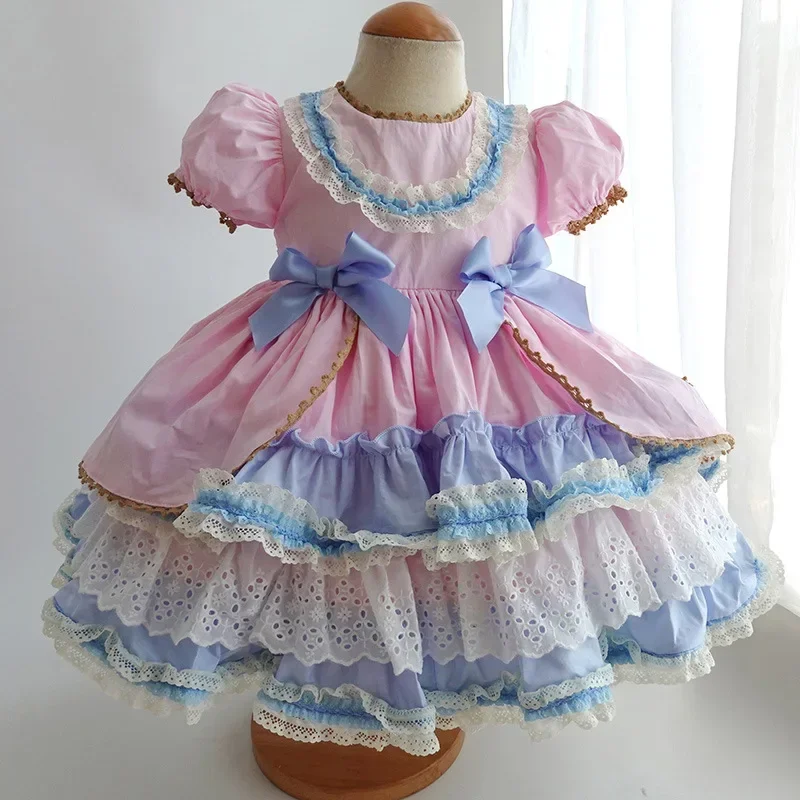 Summer Kids Dress for Girls Baby Lolita Party Pastel Dress Girls Wedding Party Princess  Lolita  Costume for Girls 2025