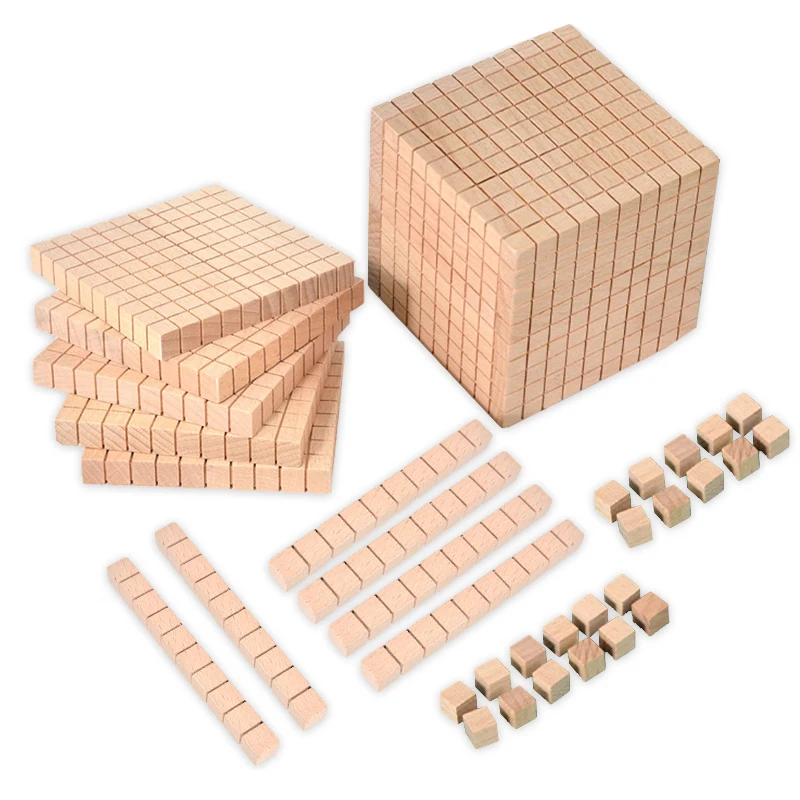 Juguetes de matemáticas Montessori de madera, material didáctico decimal, juego aritmético, juguetes educativos de Aprendizaje Temprano para niños en edad preescolar