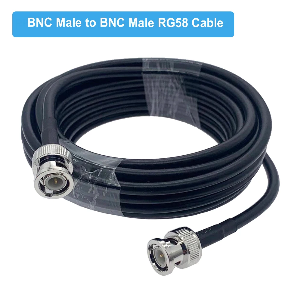 RG58 Coaxiale BNC Male naar BNC Stekker RF Kabel 50 Ohm Crimp Connector Dubbele BNC Plug Mannelijke Pin Draad Koord 0.5M 1M 2M 5M 10M 20M
